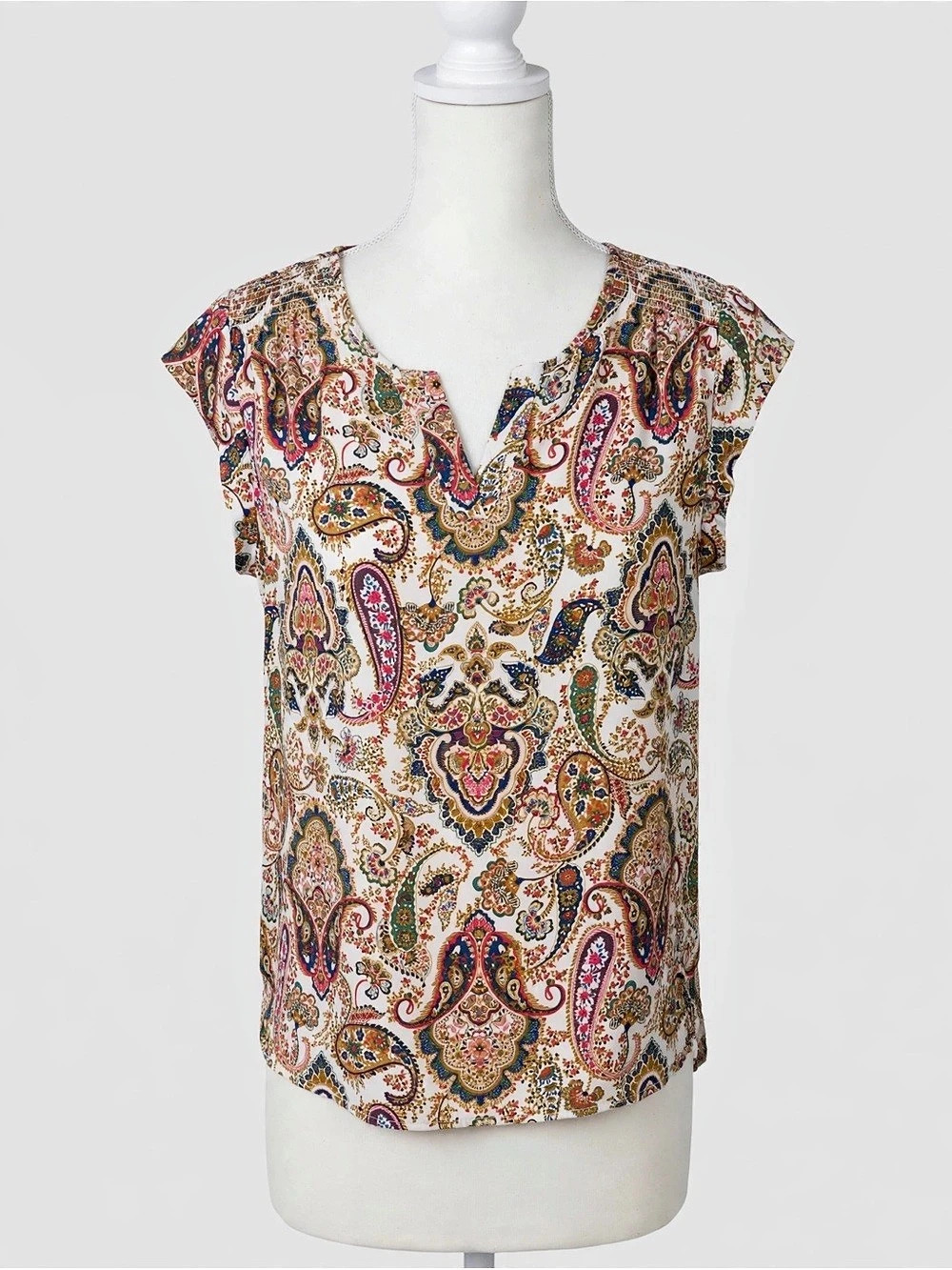 Short Sleeve Blouse in Multicolor